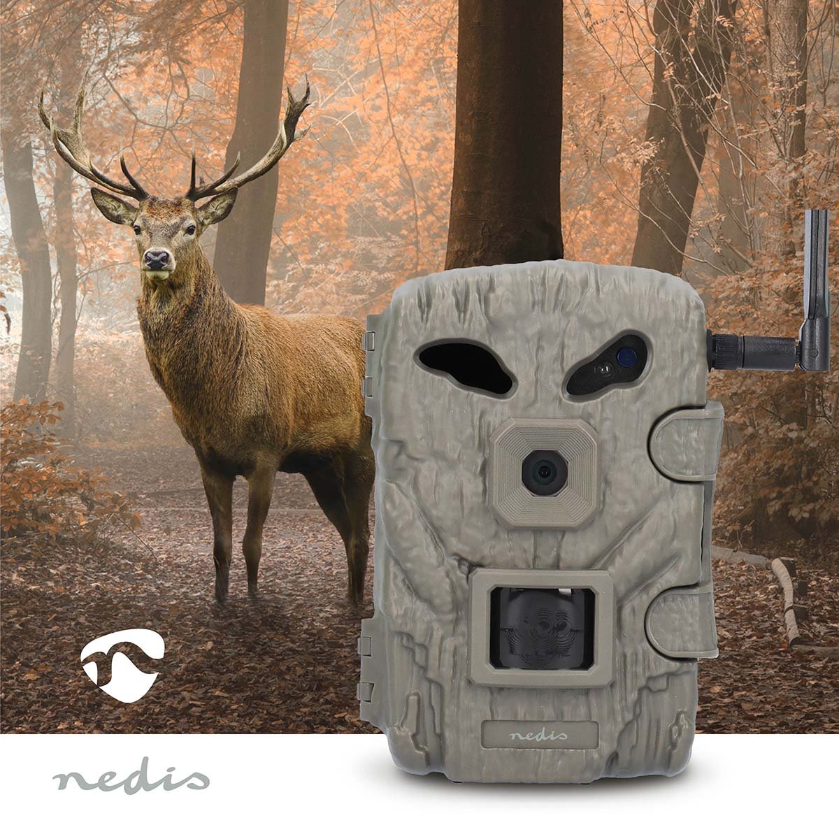 Wildlife Camera | 4G | 1080p@30fps | 30.0 MPixel | 2 MPixel CMOS | IP66 | 4G | Black No-Glow IR | Night vision | Viewing angle: 50 ° | Motion sensor | Detection angle: 50 ° | Detection range: 20 m | LCD Screen | Green