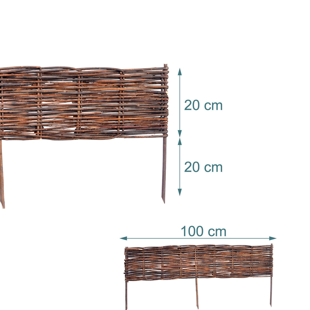 Willow Wicker Fence Edging for Garden Borders