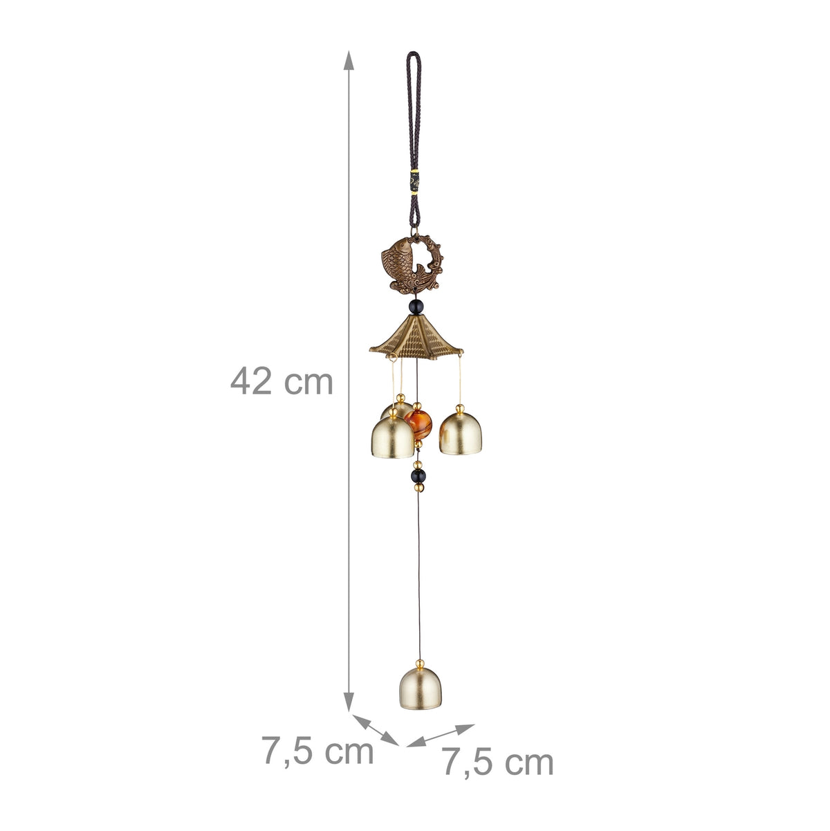Wind Chimes Set of 2 with Koi Fish Design