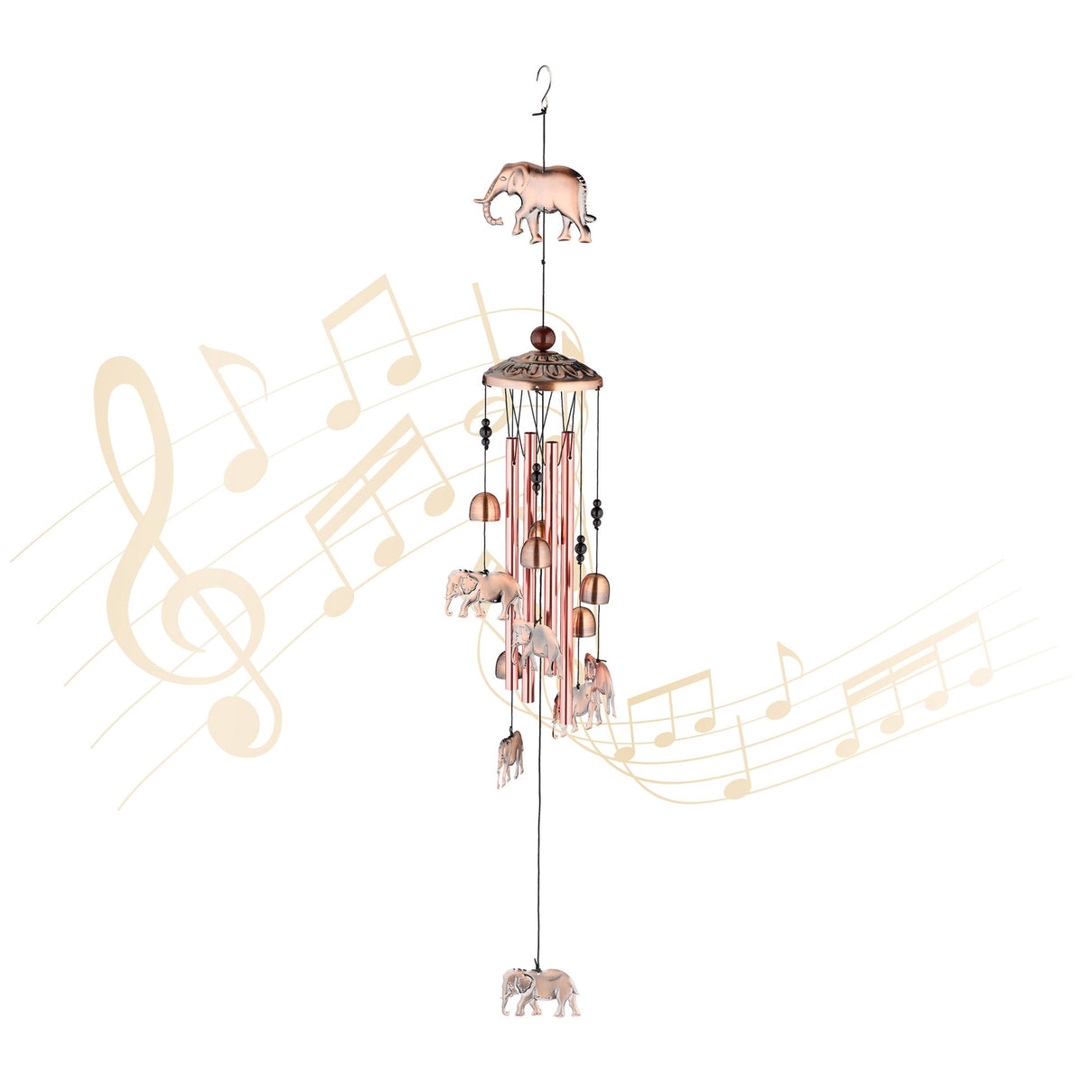 Wind chimes with bells & elephants