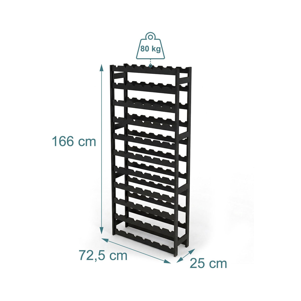 Wine Bottle Holder Rack, Walnut, Horizontal Storage