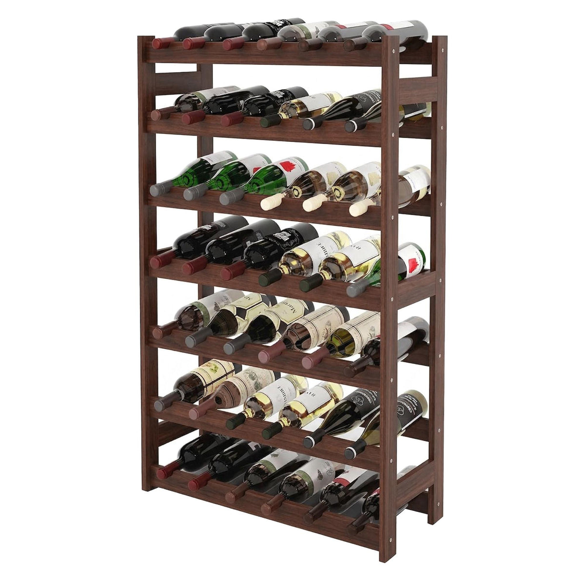 Wine Bottle Holder, Walnut Rack for Red and White Wine