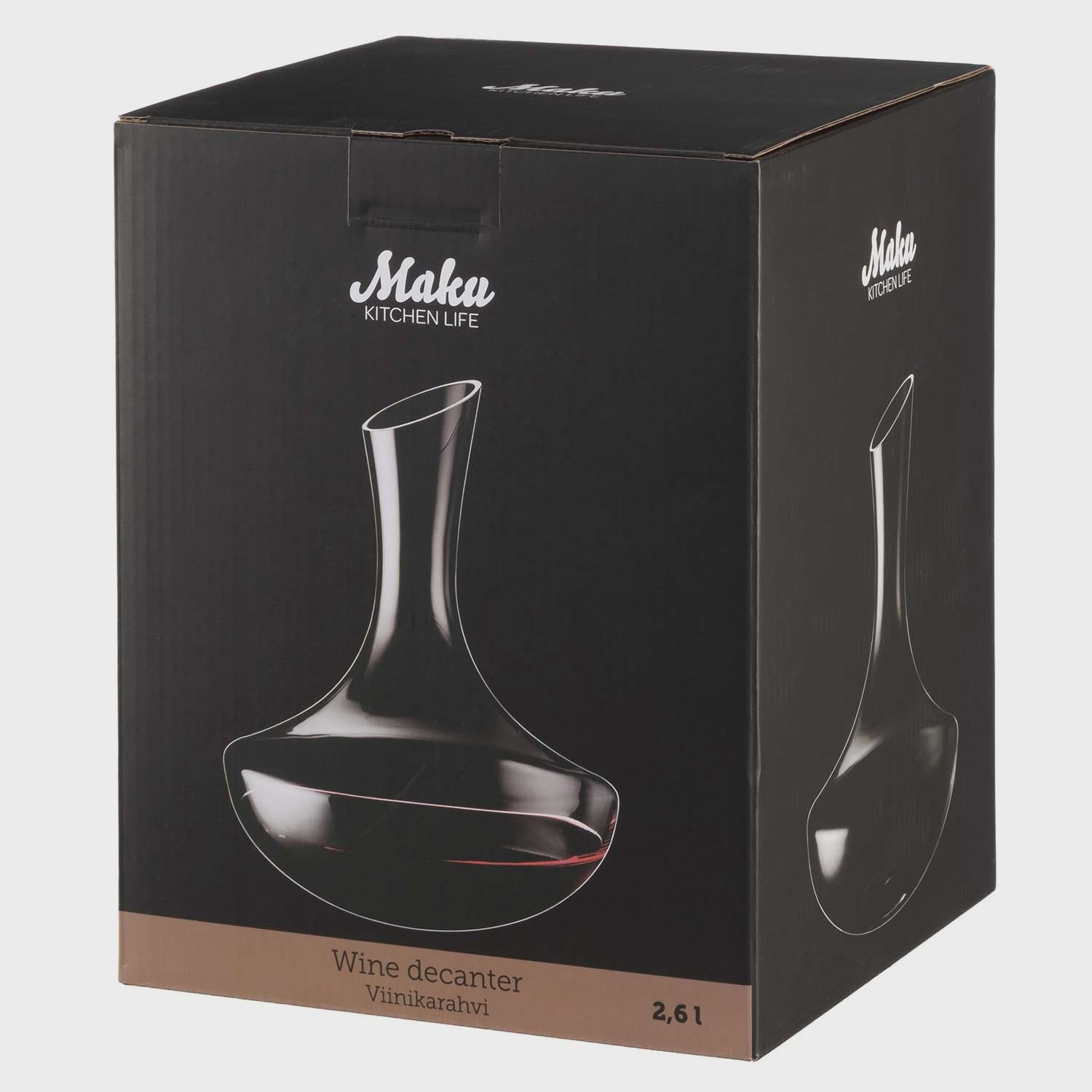 Wine Decanter, 2.3L Crystal Glass, Easy Pour Spout