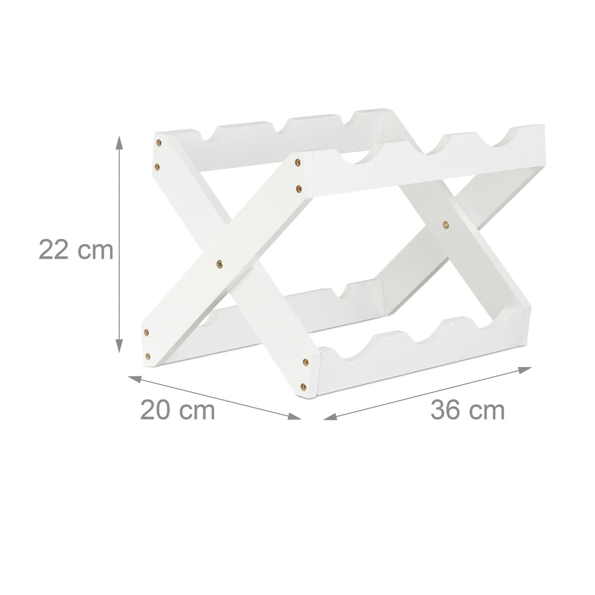Wine rack bamboo white