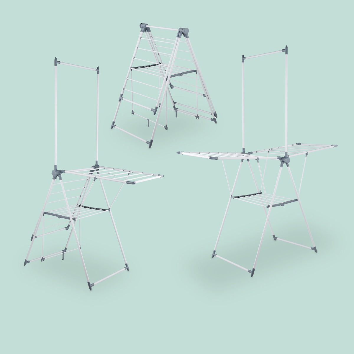 Winged Drying Rack with Clothes Rail – 15m Drying Length