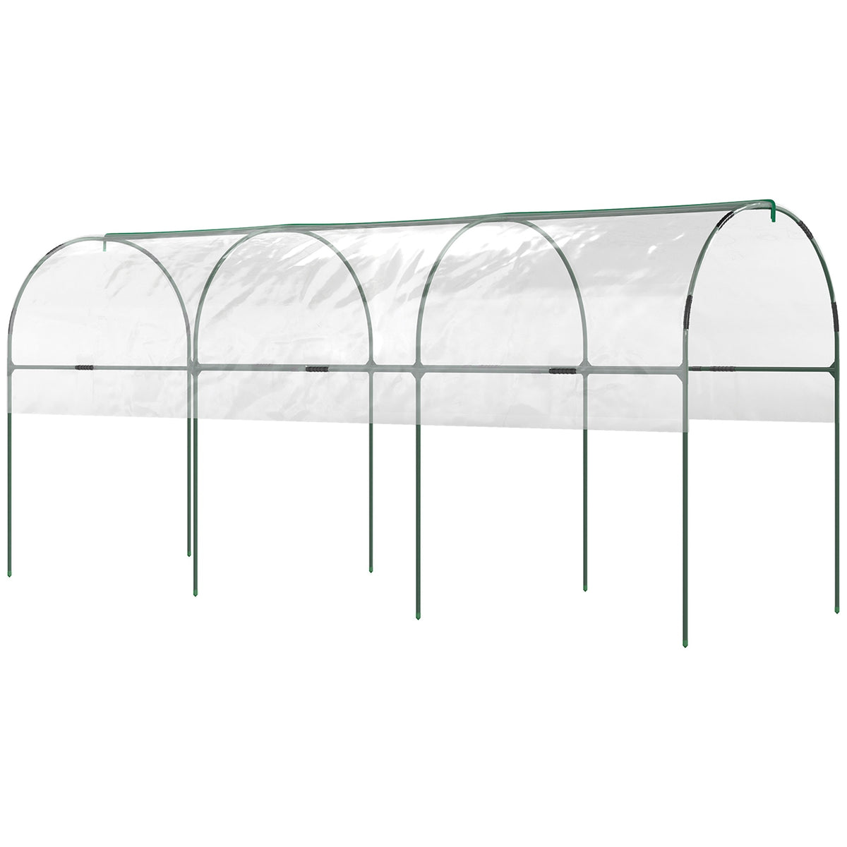 Winter-Proof Greenhouse with Arched Roof, 400x123x171 cm