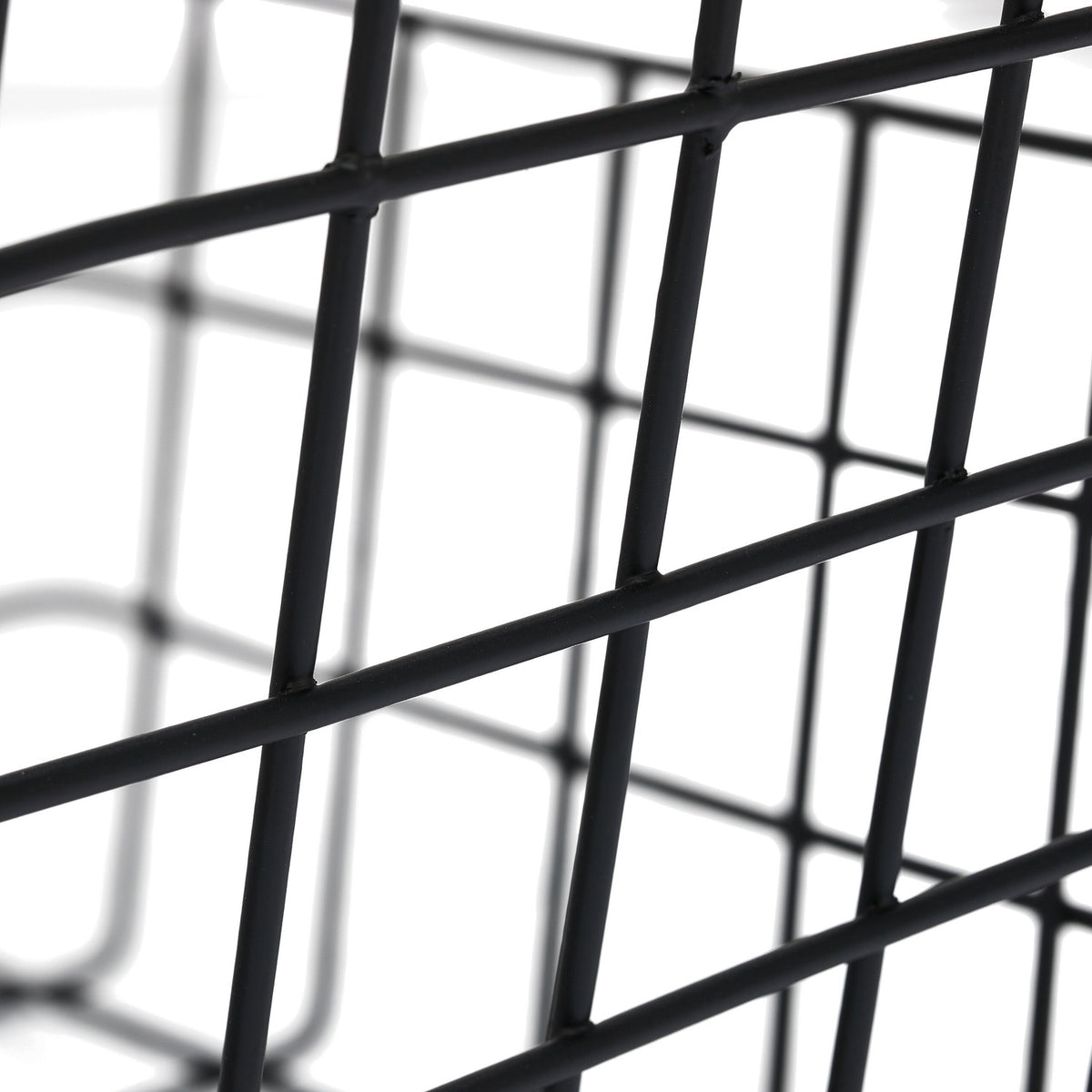 Wire Storage Baskets, Set of 2 with Wooden Handles