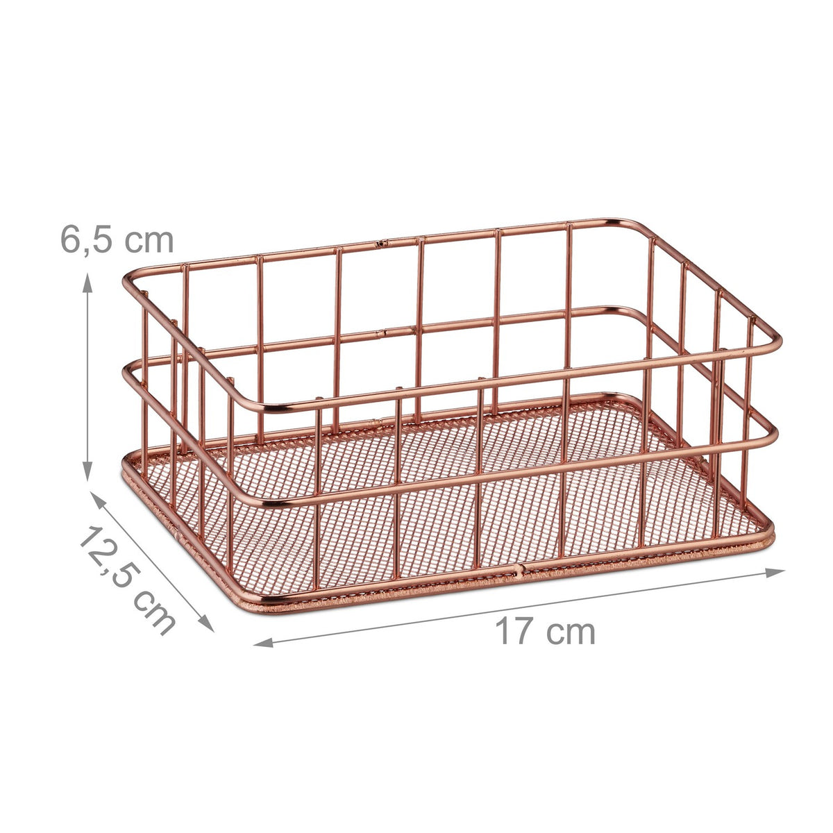 Wire basket rose gold