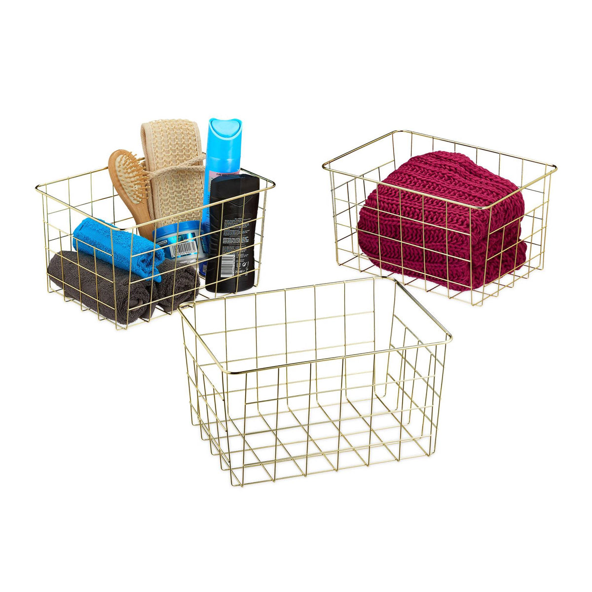Wire baskets - set of 3