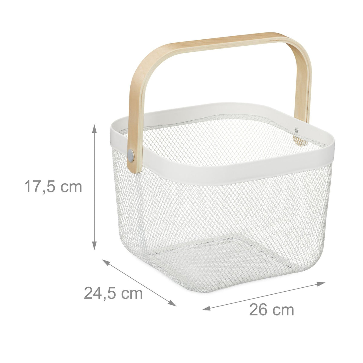 Wire baskets with handles, 2-pack