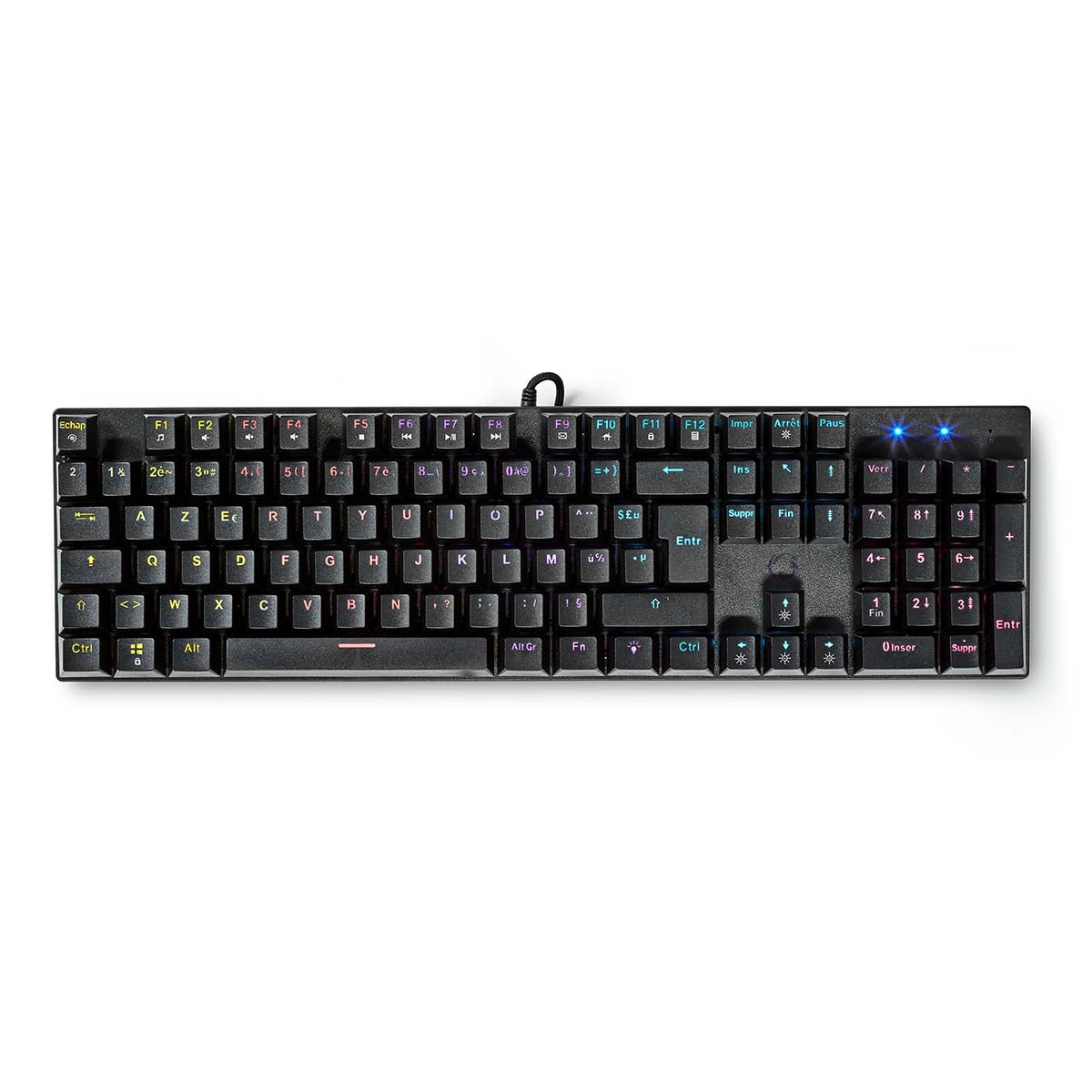 Wired Gaming Keyboard | USB Type-A | Mechanical Keys | LEDs | AZERTY | FR Layout | USB Power | Power cable length: 1.50 m | Game
