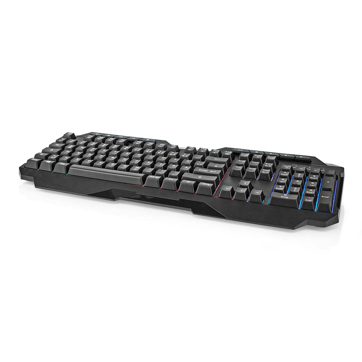 Wired Gaming Keyboard | USB Type-A | Membrane keys | LEDs | QWERTY | DE Layout | USB Power | Power cable length: 1.30 m | Multimedia