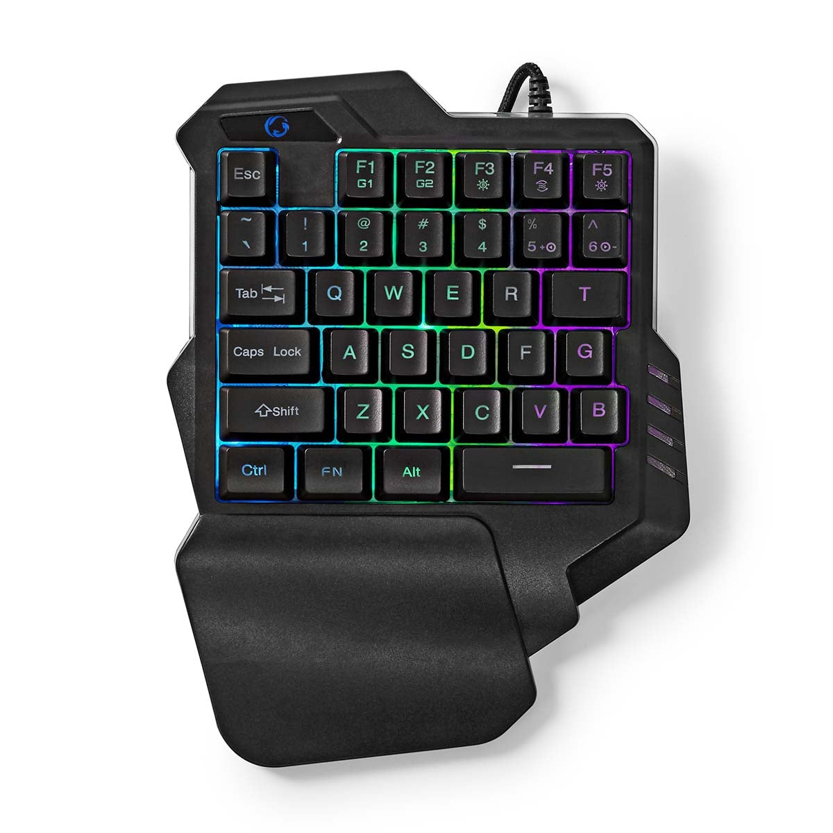 Wired Gaming Keyboard | USB Type-A | Membrane keys | RGB | One handed | Universal | USB Power | Power cable length: 1.60 m | Game