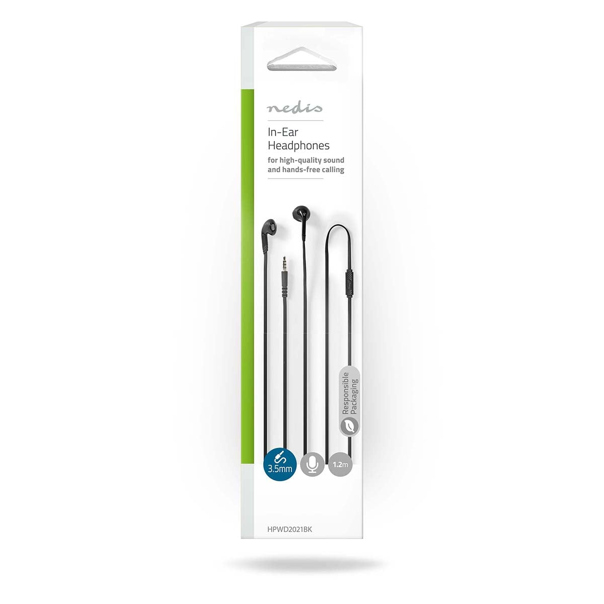 Wired Headphones | 3.5 mm | Cable length: 1.20 m | Built-in microphone | Volume Control | Black