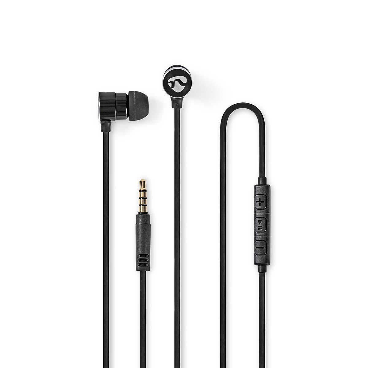 Wired Headphones | 3.5 mm | Cable length: 1.20 m | Built-in microphone | Volume Control | Silver / Black