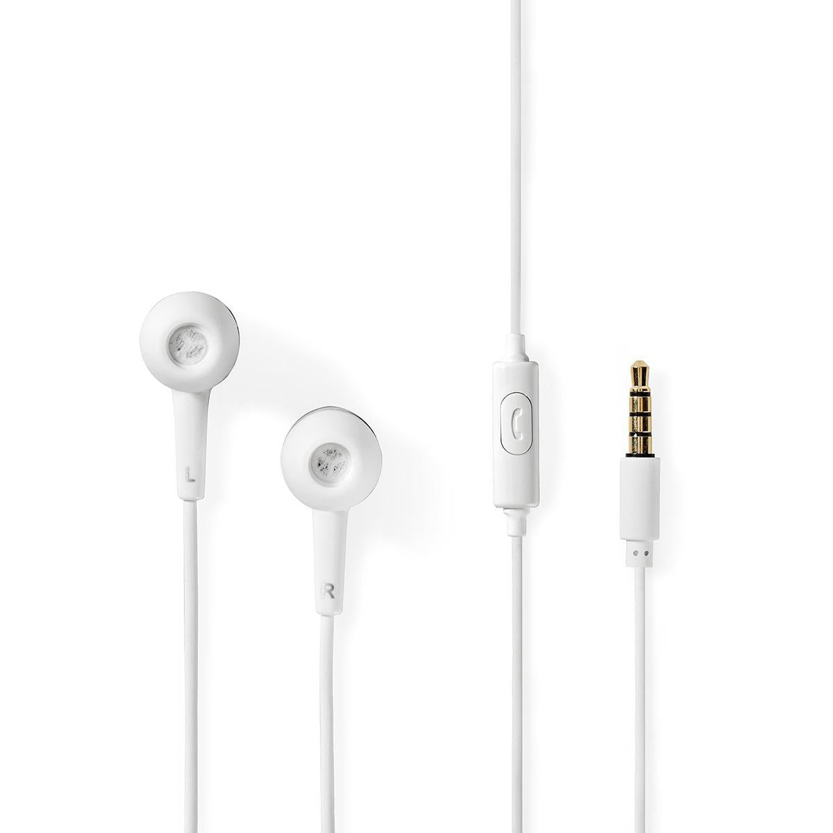 Wired Headphones | 3.5 mm | Cable length: 1.20 m | Built-in microphone | Volume Control | White