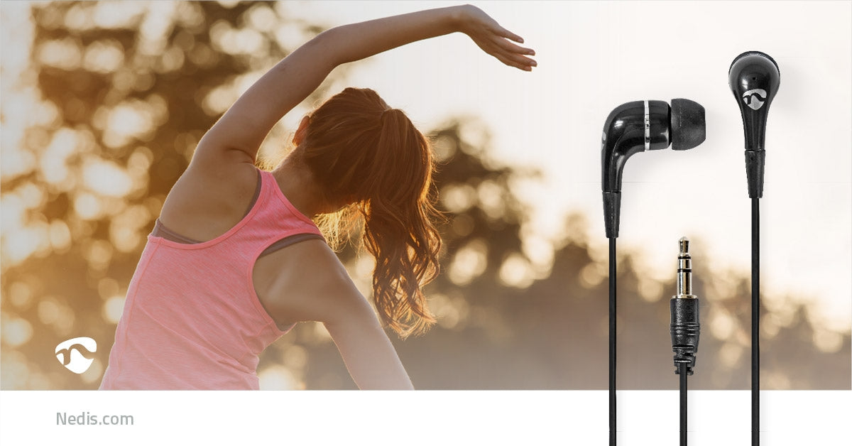 Wired Headphones | 3.5 mm | Cable length: 1.20 m | Volume Control | Black
