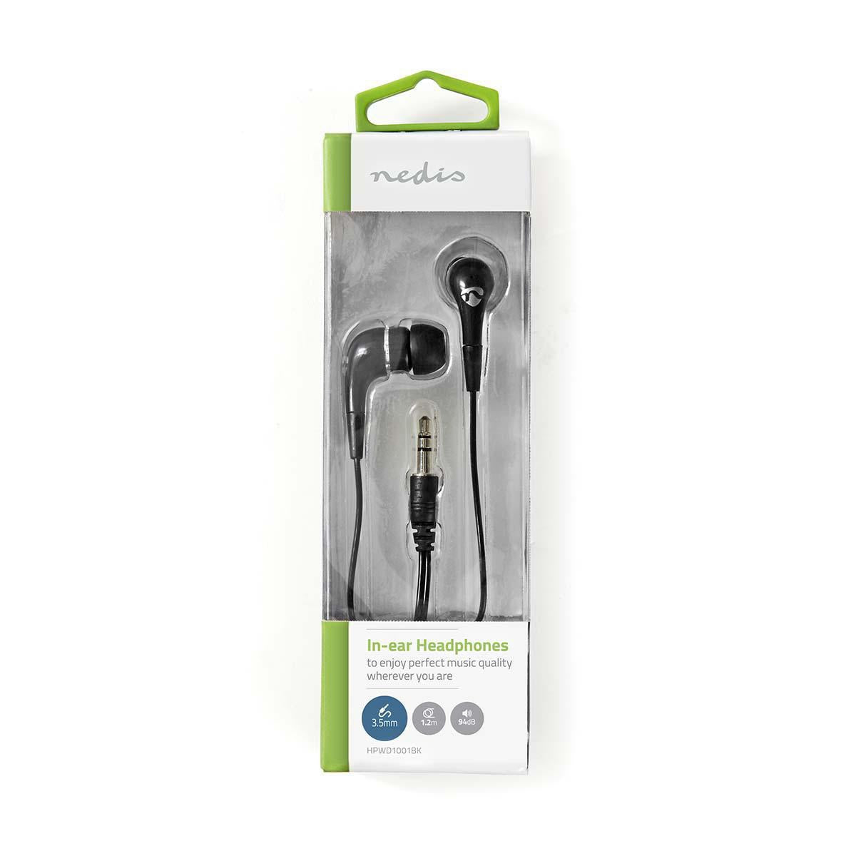 Wired Headphones | 3.5 mm | Cable length: 1.20 m | Volume Control | Black