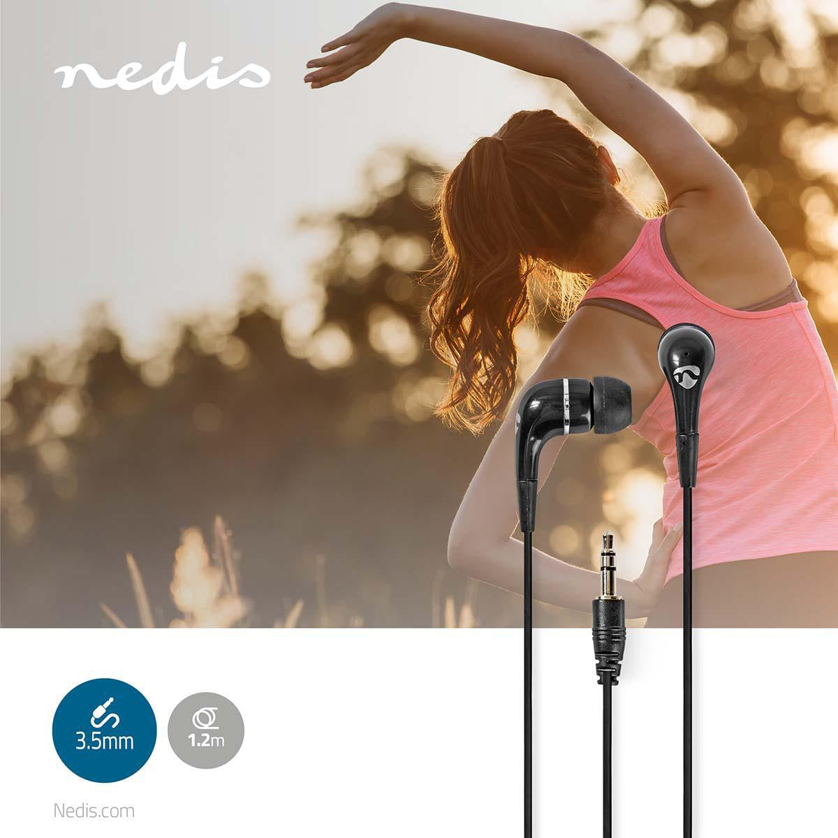 Wired Headphones | 3.5 mm | Cable length: 1.20 m | Volume Control | Black