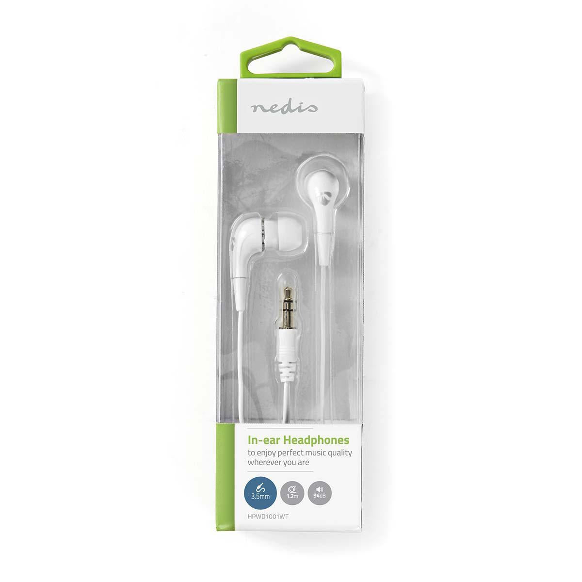 Wired Headphones | 3.5 mm | Cable length: 1.20 m | Volume Control | White