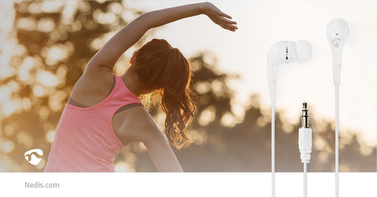 Wired Headphones | 3.5 mm | Cable length: 1.20 m | Volume Control | White