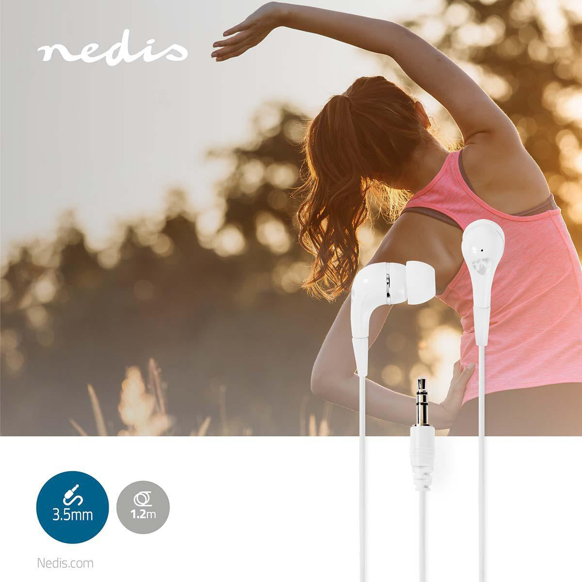 Wired Headphones | 3.5 mm | Cable length: 1.20 m | Volume Control | White