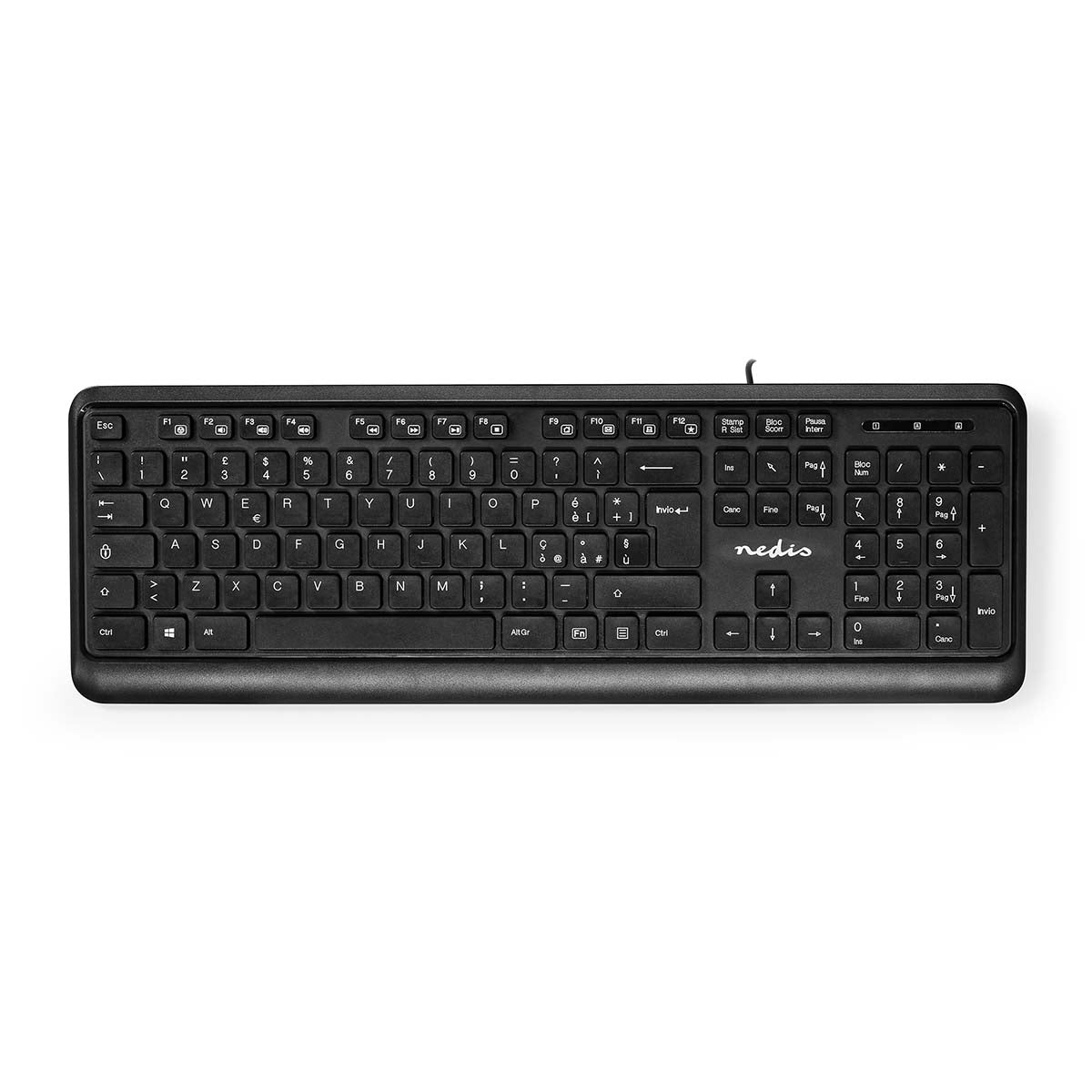 Wired Keyboard | USB-A | Multimedia | QWERTY | IT Layout | Numeric keyboard