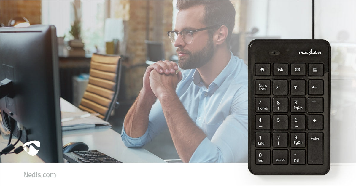 Wired Keyboard | USB-A | Office | One handed | Numeric | Numeric keyboard
