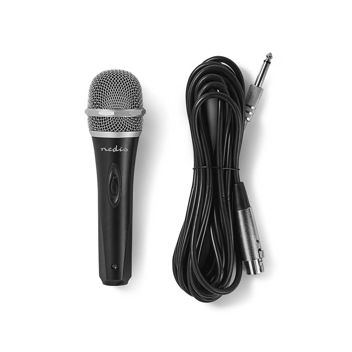 Wired Microphone | Cardioid | Detachable cable | 5.00 m | 50 Hz - 15 kHz | 600 Ohm | -72 dB | On / off button | Suitcase included | Metal | Grey/Black