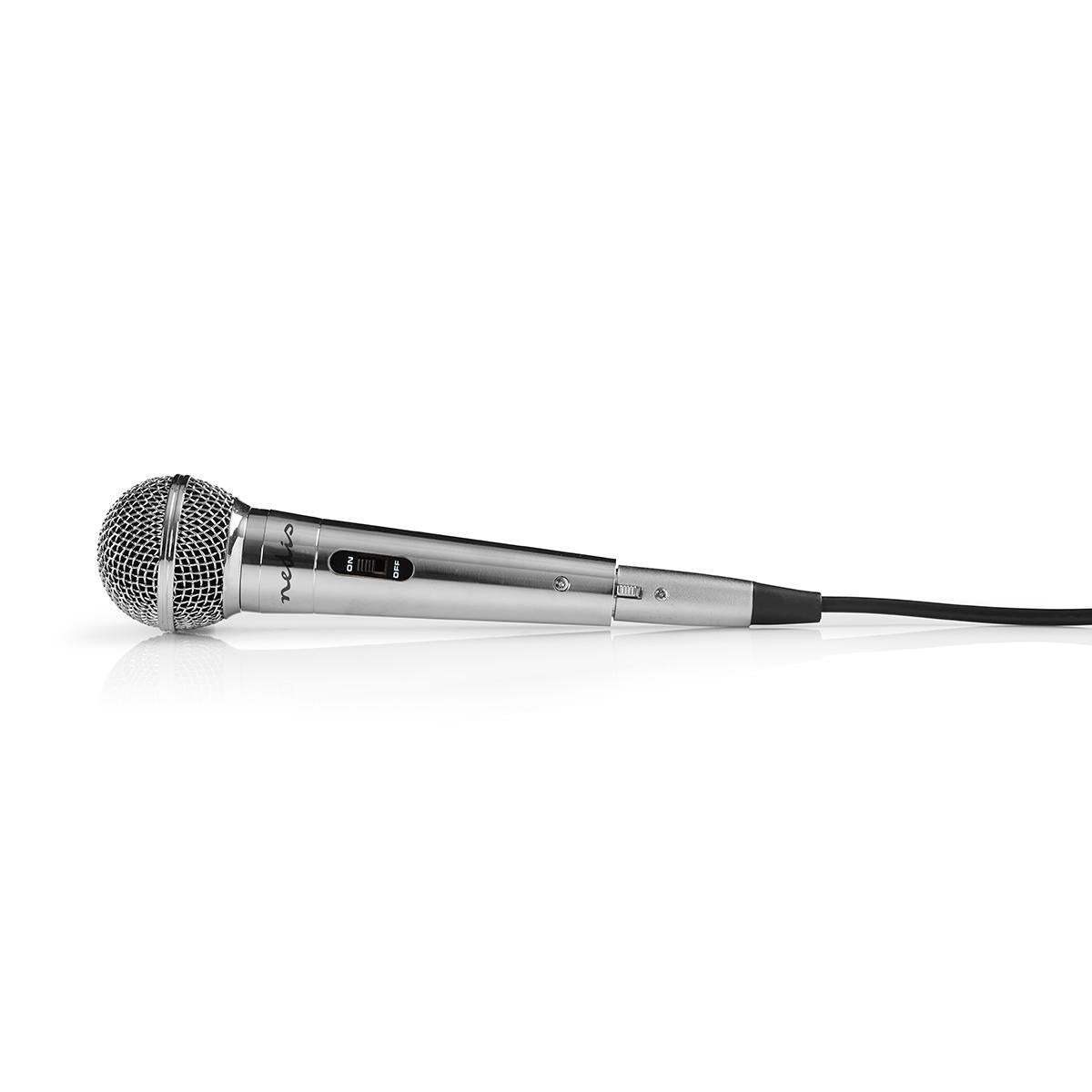 Wired Microphone | Cardioid | Detachable cable | 5.00 m | 80 Hz - 13 kHz | 600 Ohm | -72 dB | On / off button | Metal | Silver