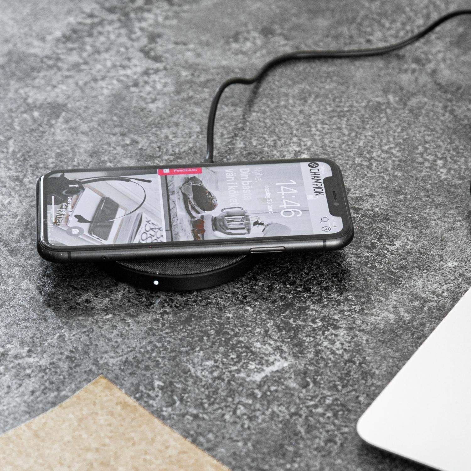 Wireless Charger 10W QI Metal/Fabric