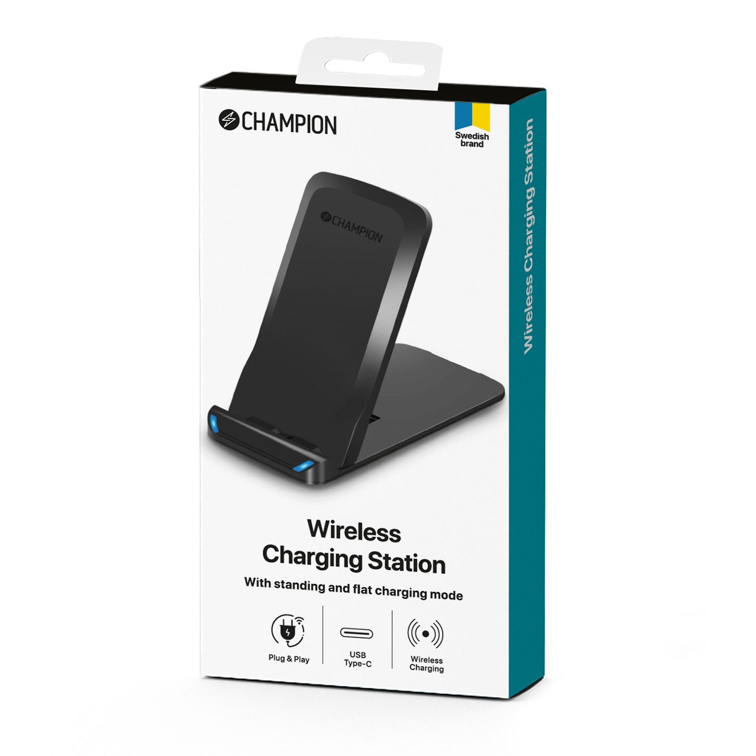 Wireless Charger 10W QI Standing Black