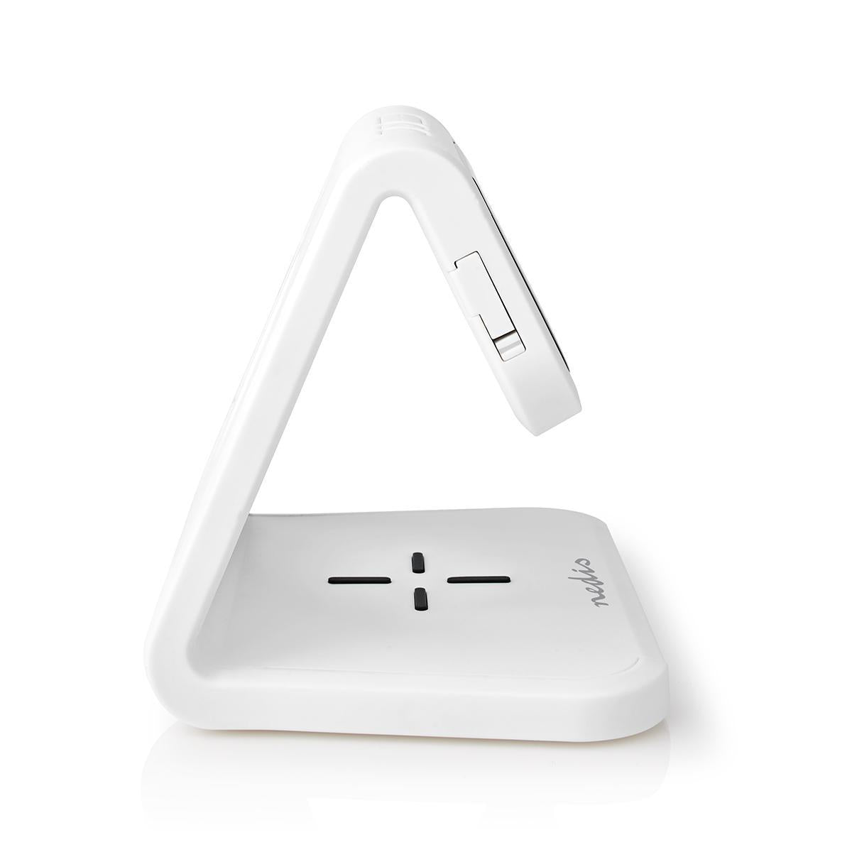 Wireless Charger for Alarm Clock | Qi certified | 5 / 7.5 / 10 W | USB-A Female | Night lamp | 2 Alarm times | Snooze function