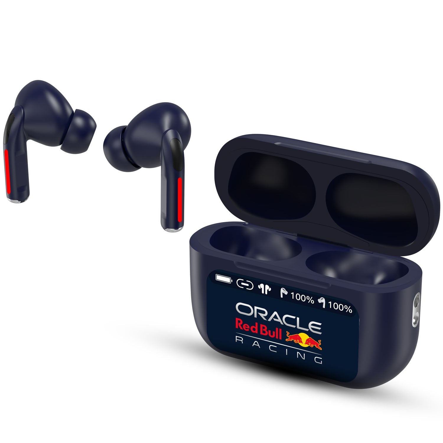 Wireless In-Ear Earbuds, TWS ANC ENC, LED Display, Blue