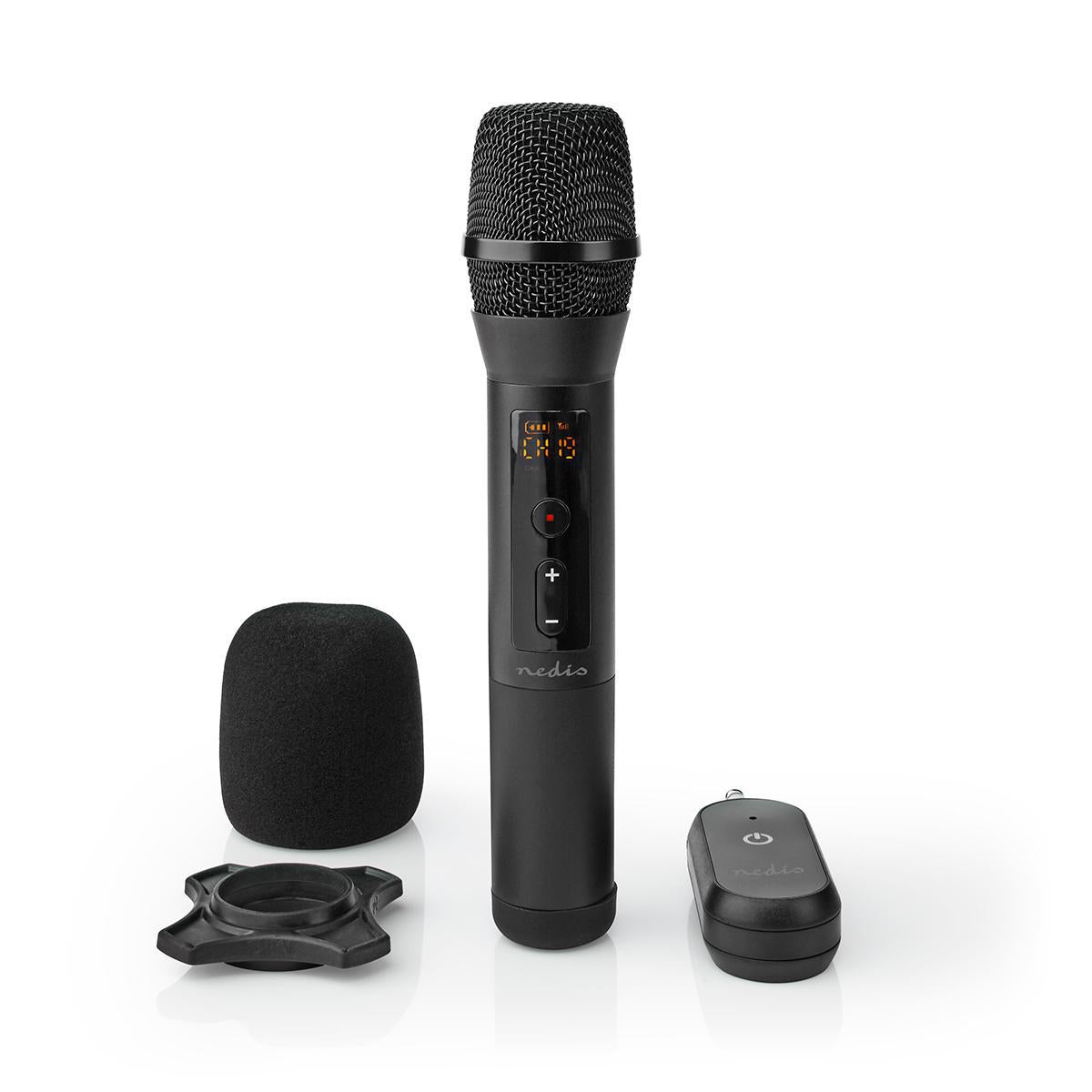 Wireless Microphone Set | 20 Channels | 1 microphone | Cardioid | 70 Hz - 13 kHz | 1000 Ohm | -95 dB | Volume Control | Black