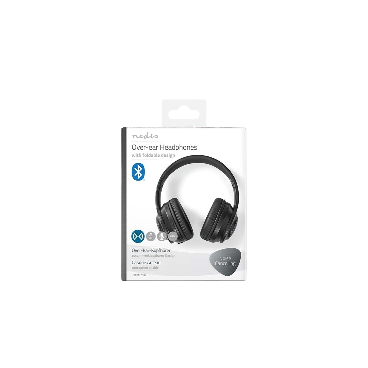 Wireless Over-Ear Headphones | Maximum battery life: 16 hours | Built-in microphone | Press Control | Noise reduction | Support for voice control | Volume Control | Travel bag included