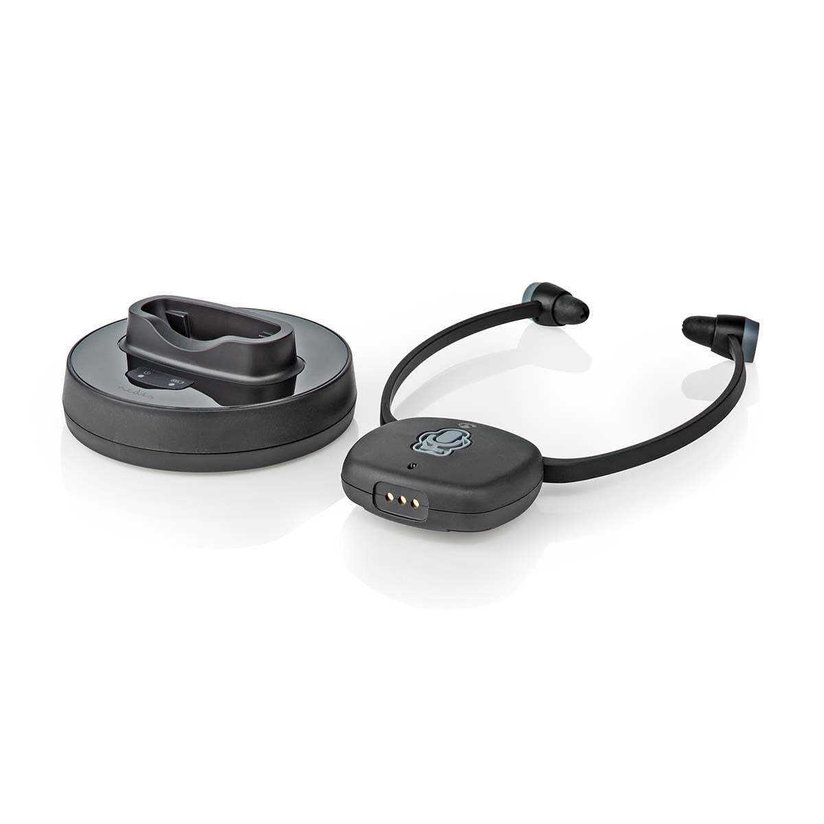 Wireless TV Headphones | RF | In-Ear | Maximum battery play time: 7 hrs | 25 m | Digital Audio | Charging dock | Balance control | Hearing impaired support | Black
