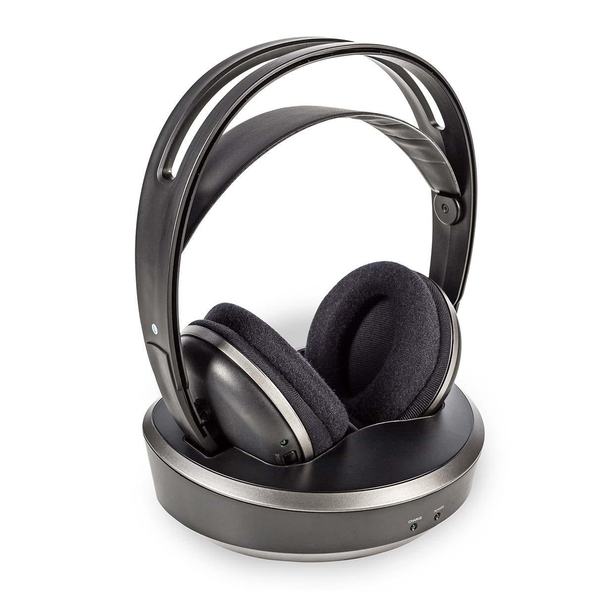 Wireless TV Headphones | RF | Over-Ear | Maximum battery life: 11 hours | 100 m | Digital Audio | Battery dock | Silver / Black
