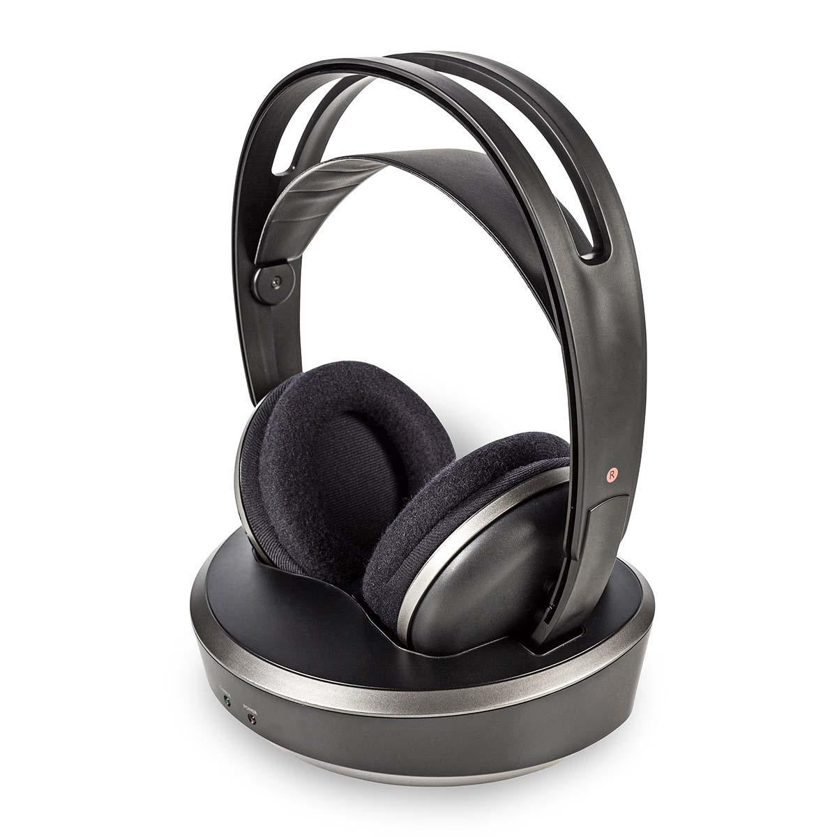 Wireless TV Headphones | RF | Over-Ear | Maximum battery life: 11 hours | 100 m | Digital Audio | Battery dock | Silver / Black