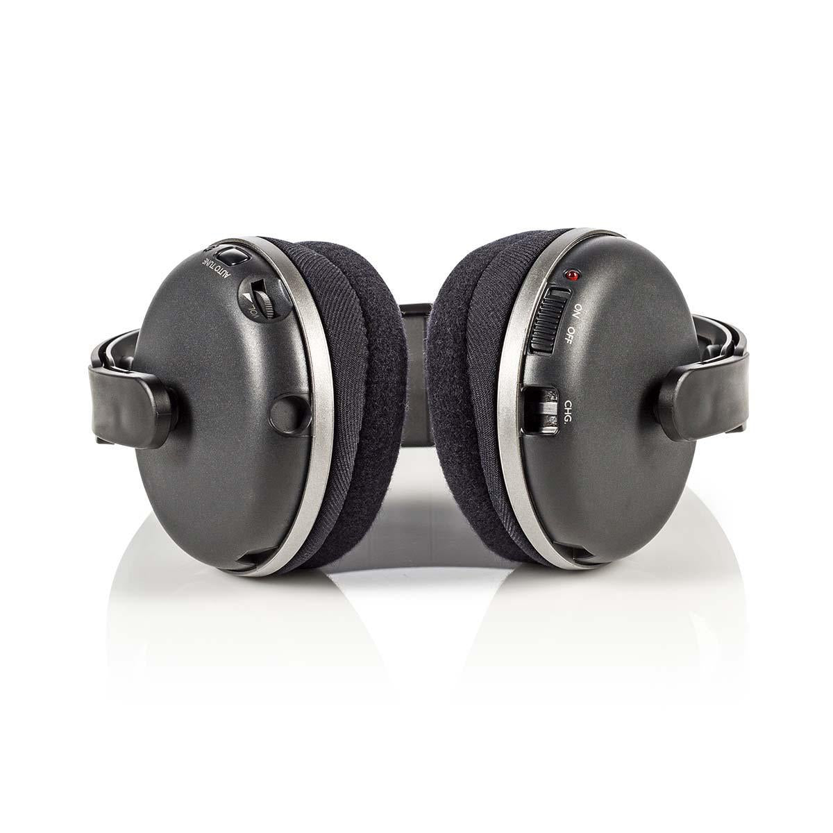 Wireless TV Headphones | RF | Over-Ear | Maximum battery life: 11 hours | 100 m | Digital Audio | Battery dock | Silver / Black