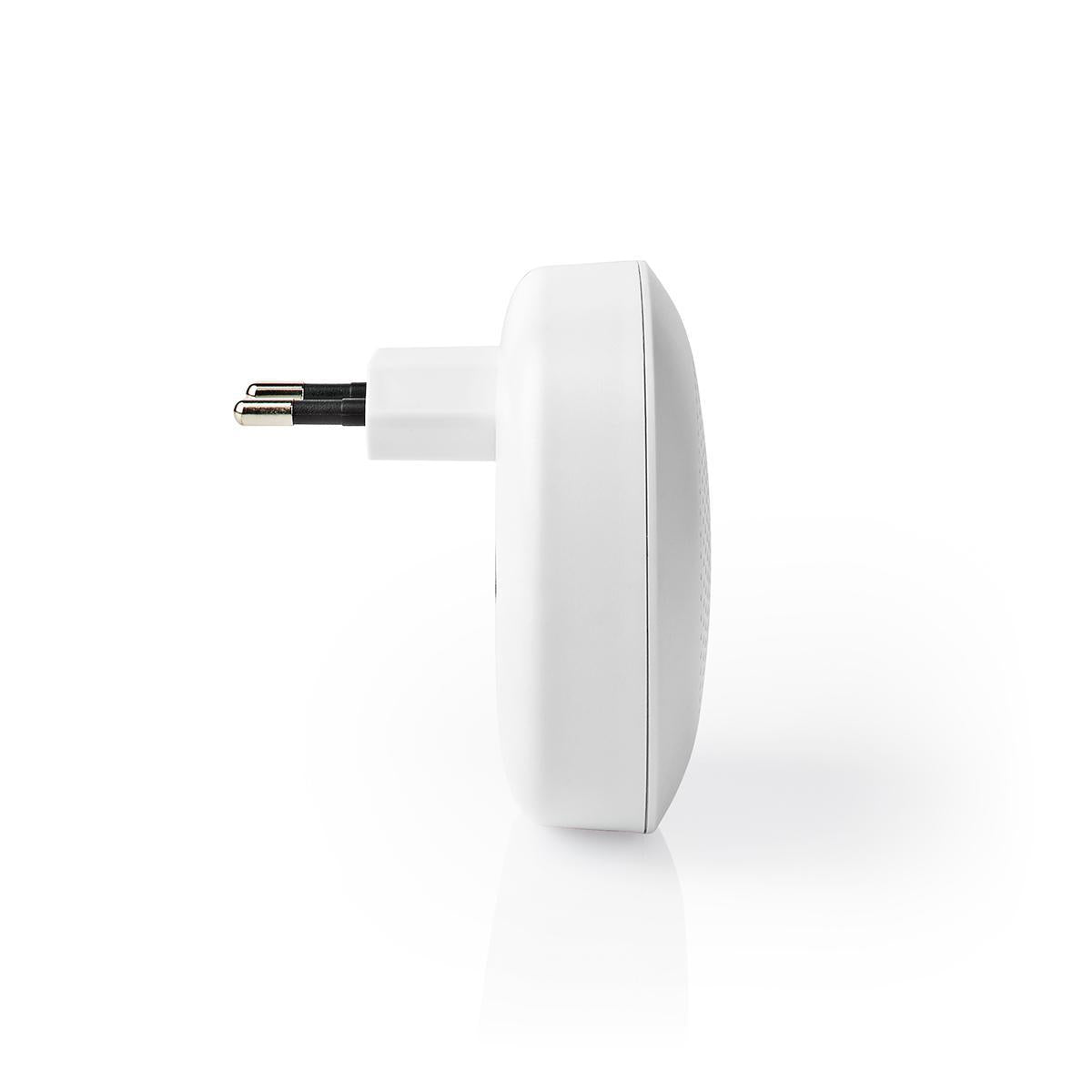 Wireless doorbell | Power adapter | 220 - 240 V AC 50 Hz | 1x CR2032 | Volume: 80 dB | Signal range: 100 m | Adjustable volume | 36 Melodies | 1 Recipient | White