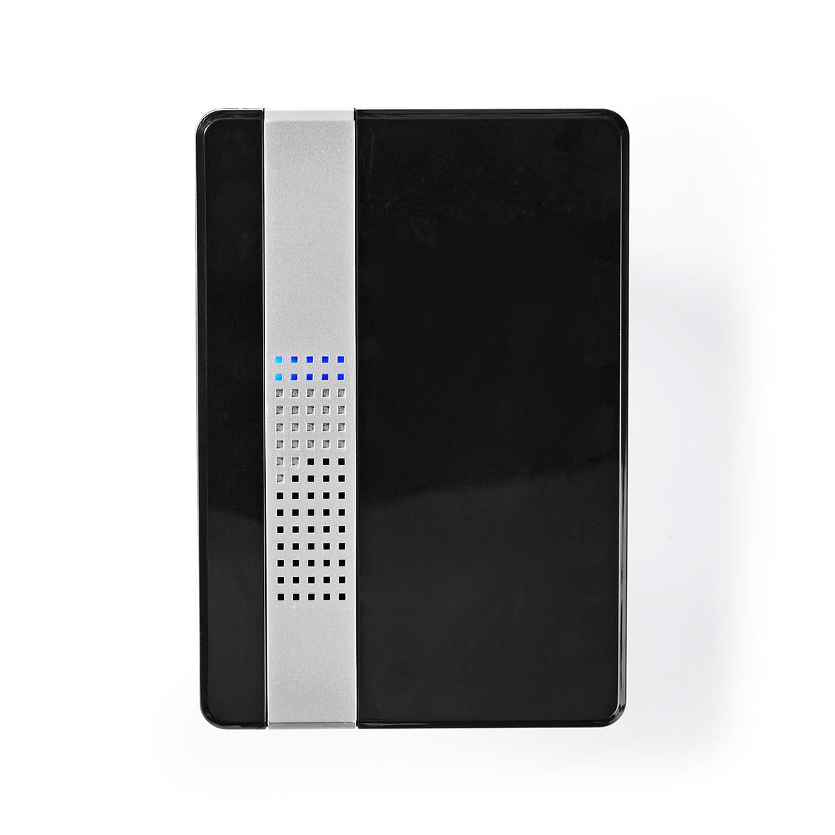 Wireless doorbell | Power adapter | 220 - 240 V AC 50 Hz | 1x CR2032 | Volume: 80 dB | Signal range: 300 m | IP44 | Adjustable volume | 36 Melodies | 1 Recipient | Black