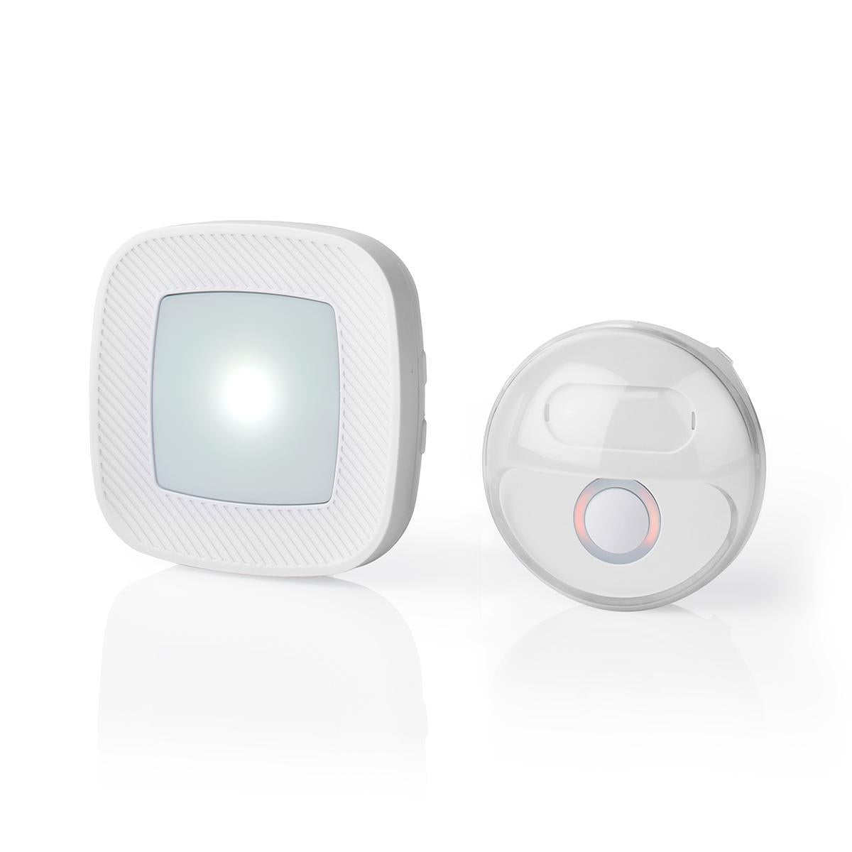 Wireless doorbell | Power adapter | 220 - 240 V AC 50 Hz | 1x CR2032 | Volume: 80 dB | Signal range: 300 m | IP44 | Adjustable volume | 36 Melodies | 1 Recipient | White