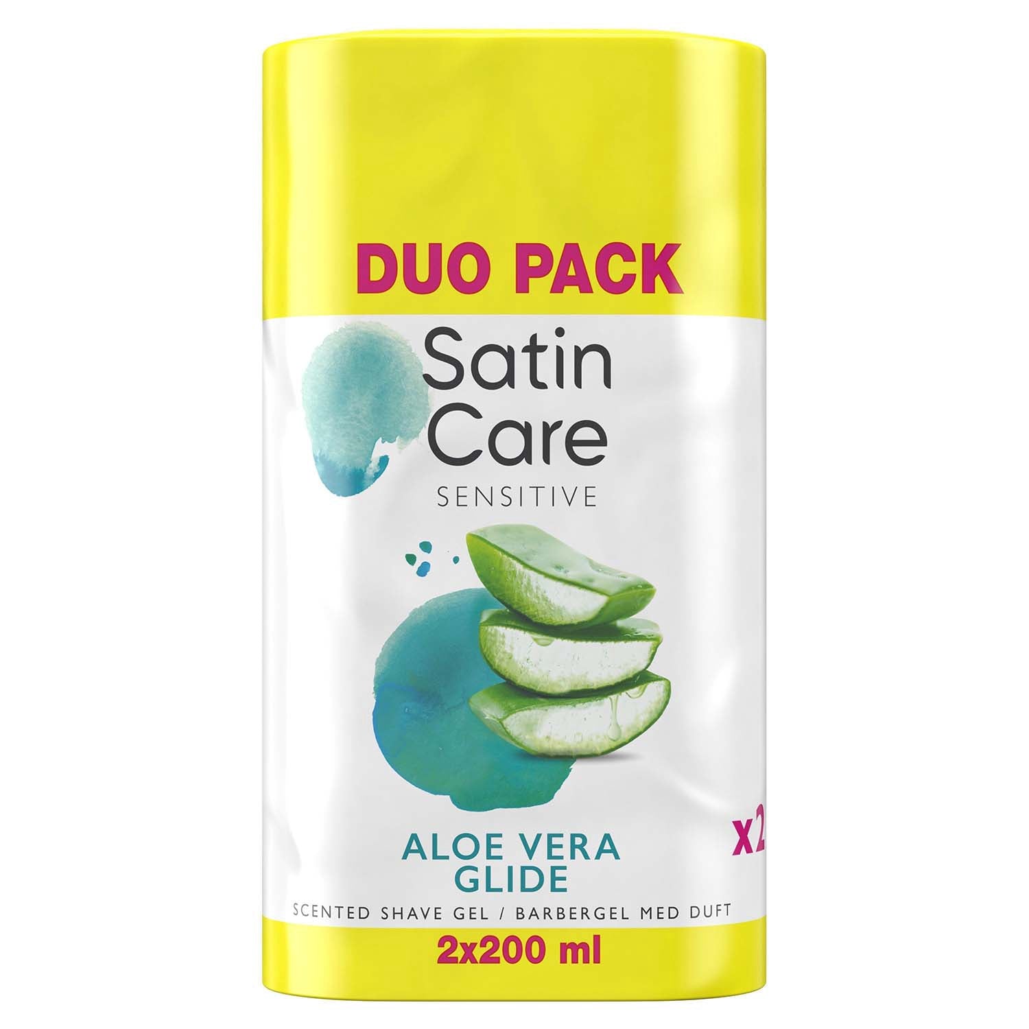 Women's Shaving Gel, Aloe Vera, Sensitive Skin, 2x200ml
