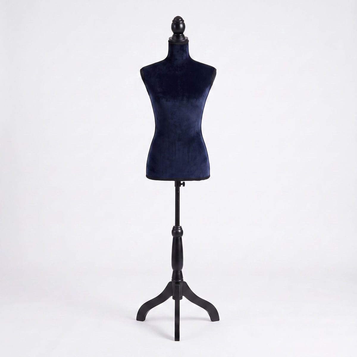 Women's Velvet Dress Form, Adjustable, Dark Blue