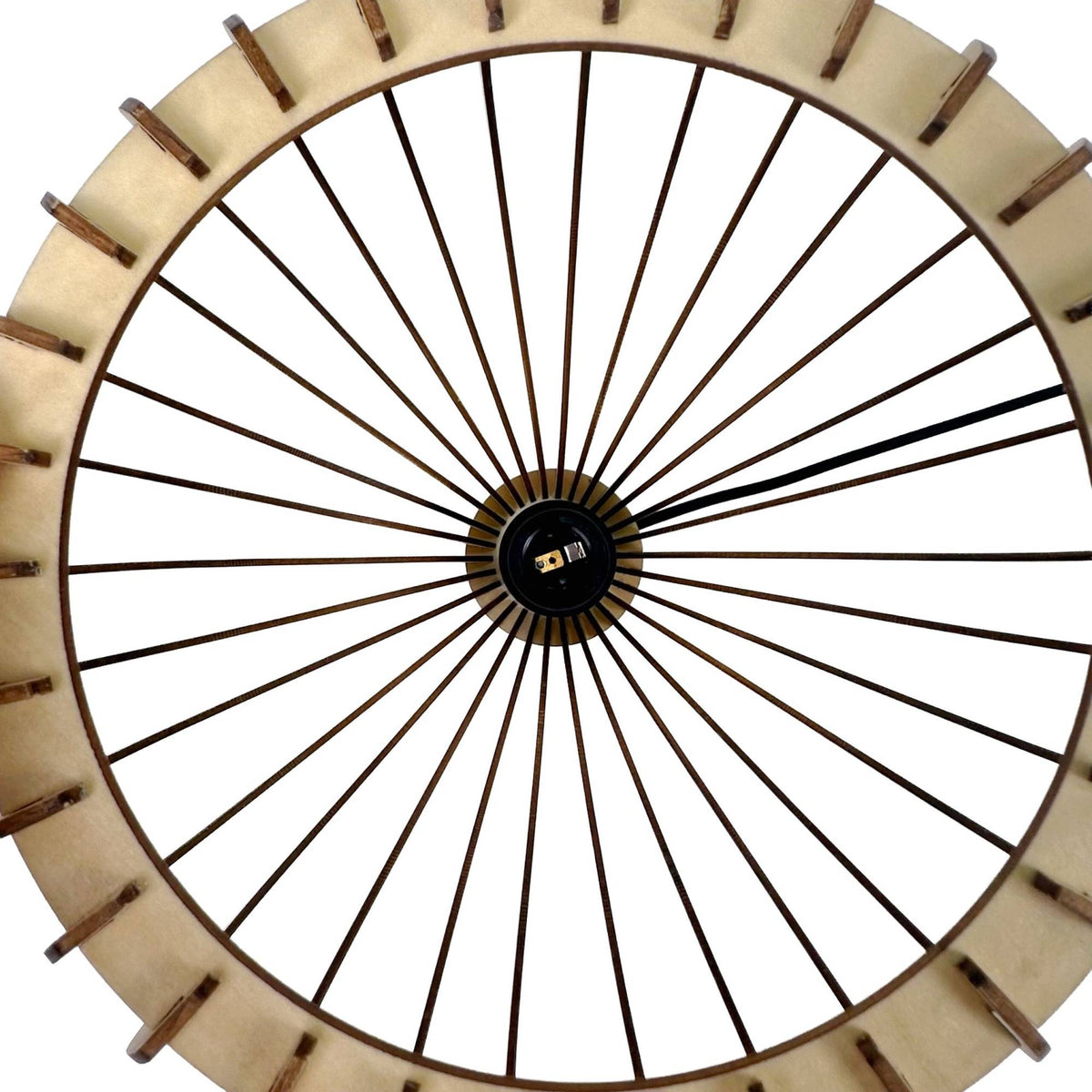 Wood Slat Pendant Light – Dining Room Illumination