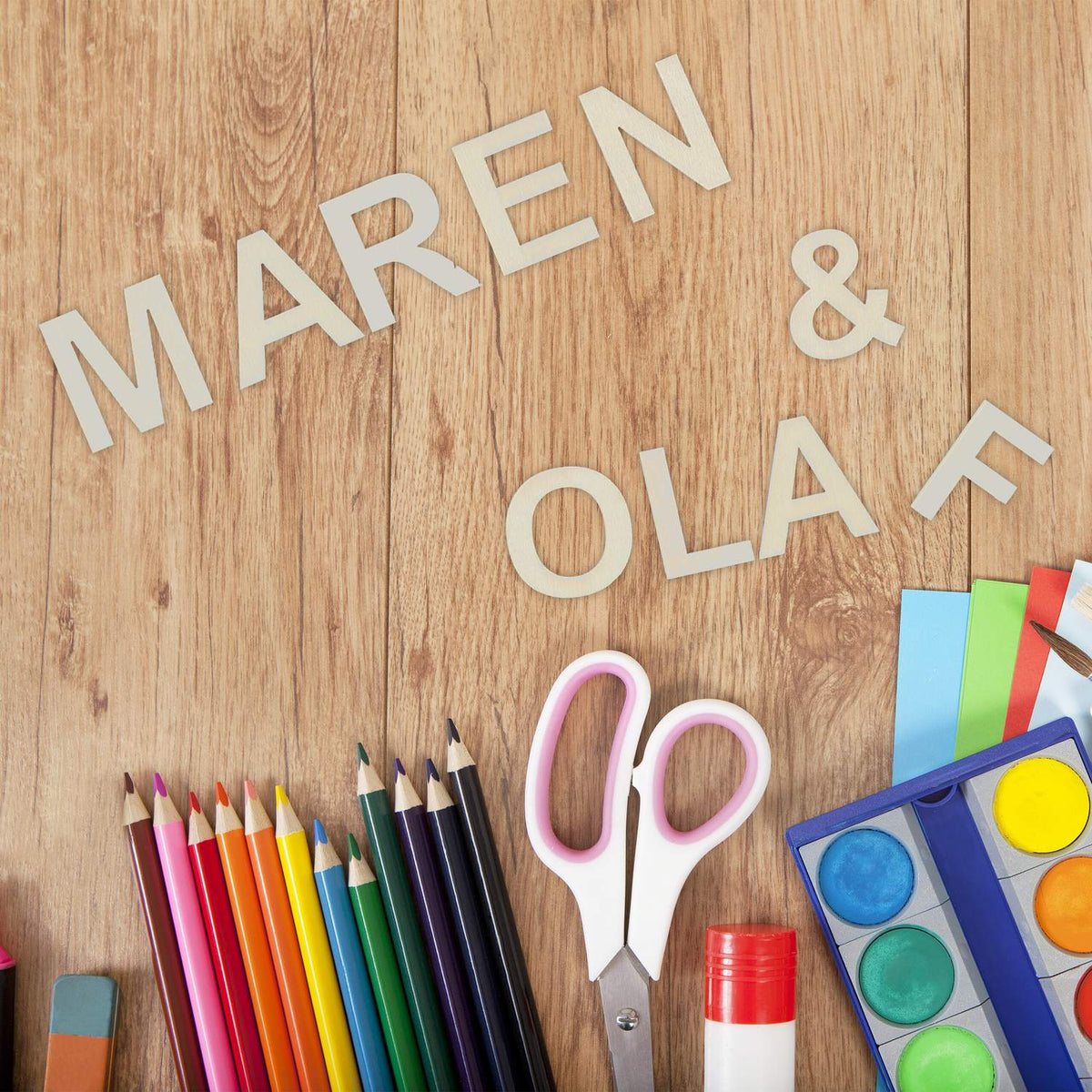 Wooden Letters Set, 324 Pcs – Grey, Crafting & DIY