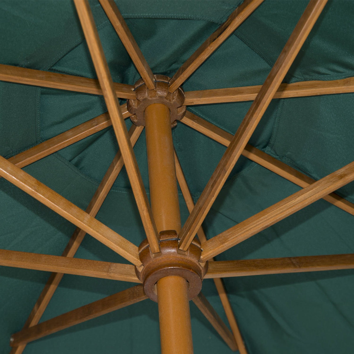 Wooden Parasol Wooden Umbrella Garden Umbrella Balcony Umbrella 2.5M Dark Green