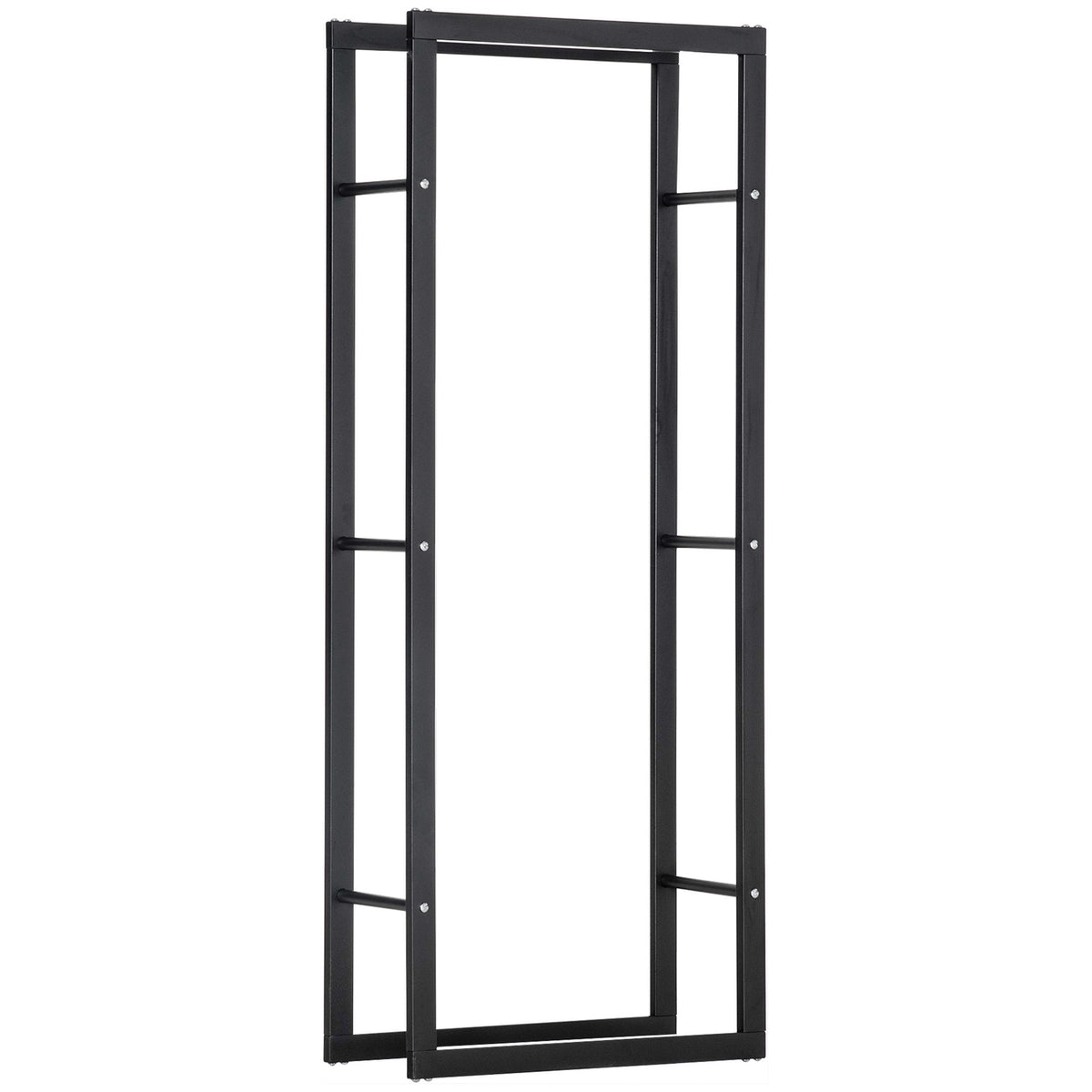 Wooden Shelf Vertical Wooden Stand 100kg Capacity Metal 60 × 25 × 150cm