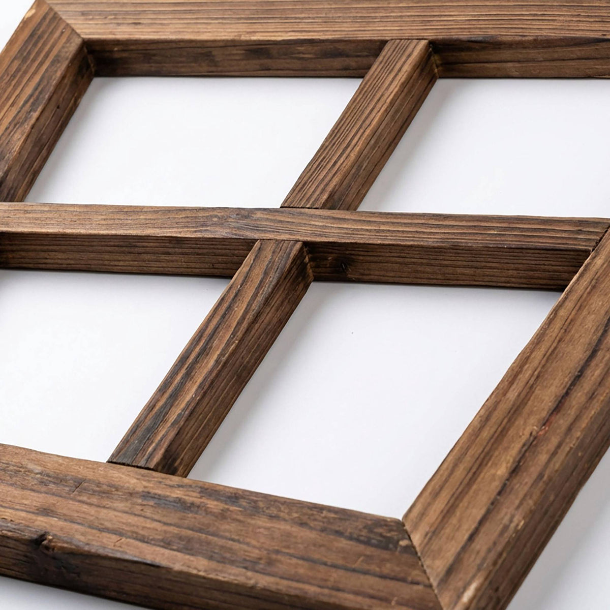 Wooden Window Decor Set, Rustic Faux Frames, 2 Pack
